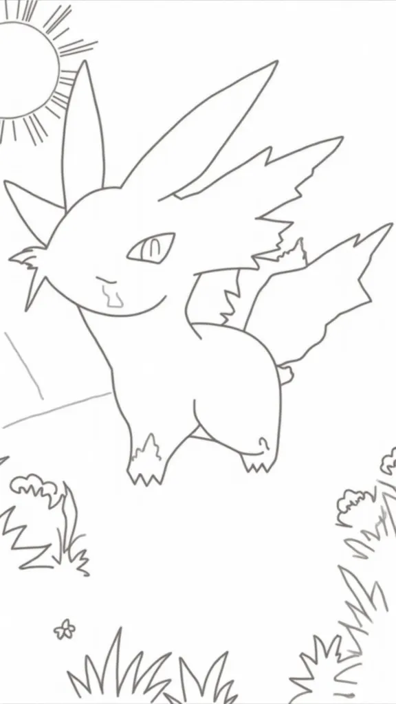 scorbunny coloring page